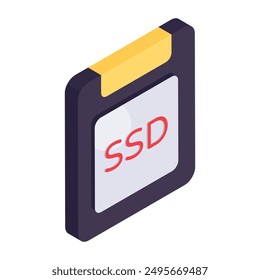 Premium design icon of ssd drive
