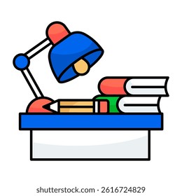 Premium design icon of study table