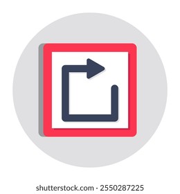 Um ícone de design premium de seta para a direita