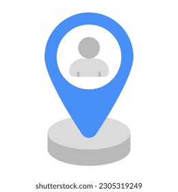 Premium design icon of user location 