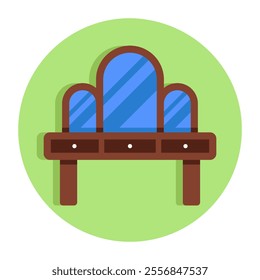 Premium design icon of vanity mirror