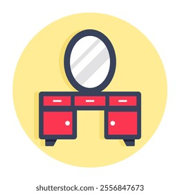 Premium design icon of vanity mirror