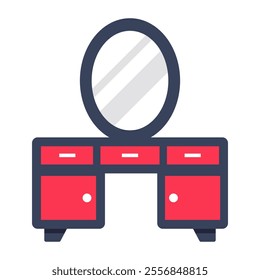 Premium design icon of vanity mirror