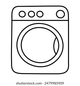 Premium design icon of washing machine

