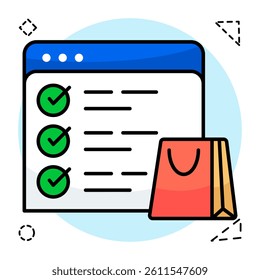 Premium design icon of web list