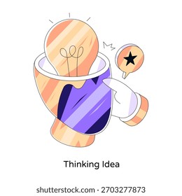 A premium design illustration of thinking idea