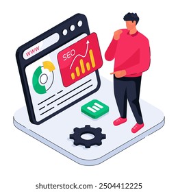 Premium design illustration of web statistics 

