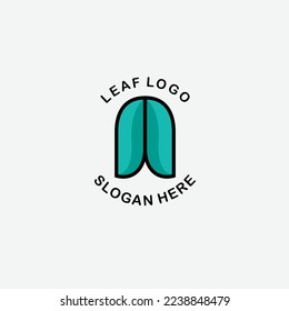 premium design leaf logo gradient colorful