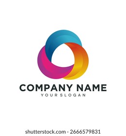 Logotipo de diseño de Premium Plantilla de Vector de socio conectado de triángulo