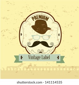 premium design over vintage background vector illustration
