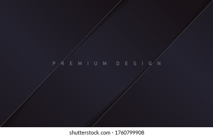 Premium design in realistic paper style black background