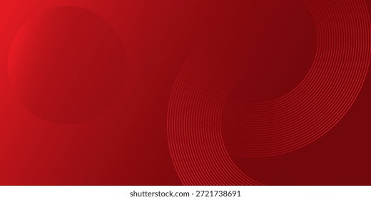 Fondo de círculo rojo de diseño de Premium con Formas dinámicas Vector de composición Vector simple abstracto