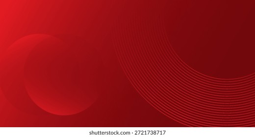 Fondo de círculo rojo de diseño de Premium con Formas dinámicas Vector de composición Vector simple abstracto