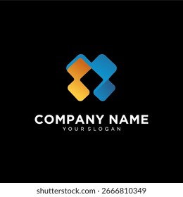 Premium design vector logo Letter N pixels tech logo