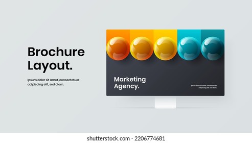 Premium desktop mockup site screen illustration. Creative web project design vector concept.