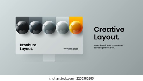 Concepto de banner web de simulación de escritorio premium. Diseño de vector de diseño de página de inicio simple.