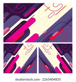 Premium diagonal line abstract colorful background with dynamic shadow. Vector illustration