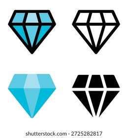 Iconos de diamantes de Premium para Productos de comercio electrónico adecuados para App móviles, App de Web y medios impresos. Múltiples iconos de estilo, 