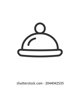 Icono de línea de plato premium para aplicación, web y interfaz de usuario. Signo de trazo vectorial aislado en un fondo blanco. Icono de contorno de plato a la moda.