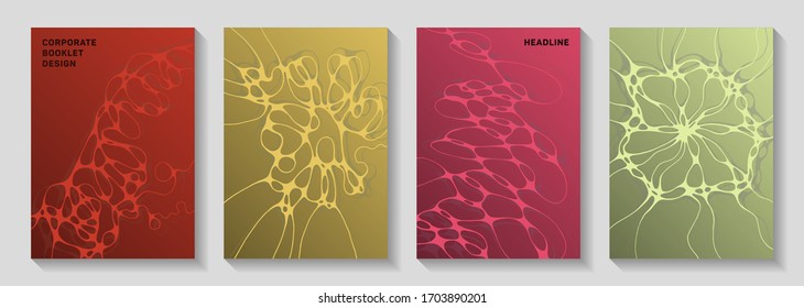Premium dj party posters. Fluid waves blend backgrounds. Futuristic notebook vector templates. Disco party posters and banners fluid wavy graphic design.