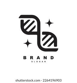 Premium DNA logo with star design vector