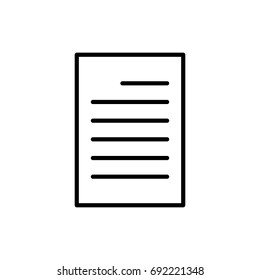 Premium document icon or logo in line style. High quality sign and symbol on a white background. Vector outline pictogram for infographic, web design and app development.