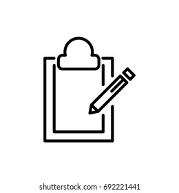 Premium document icon or logo in line style. High quality sign and symbol on a white background. Vector outline pictogram for infographic, web design and app development.