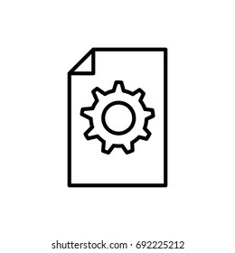 Premium document icon or logo in line style. High quality sign and symbol on a white background. Vector outline pictogram for infographic, web design and app development.