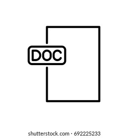Premium document icon or logo in line style. High quality sign and symbol on a white background. Vector outline pictogram for infographic, web design and app development.