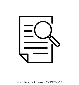 Premium document icon or logo in line style. High quality sign and symbol on a white background. Vector outline pictogram for infographic, web design and app development.