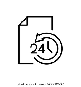 Premium document icon or logo in line style. High quality sign and symbol on a white background. Vector outline pictogram for infographic, web design and app development.