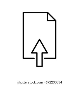 Premium document icon or logo in line style. High quality sign and symbol on a white background. Vector outline pictogram for infographic, web design and app development.