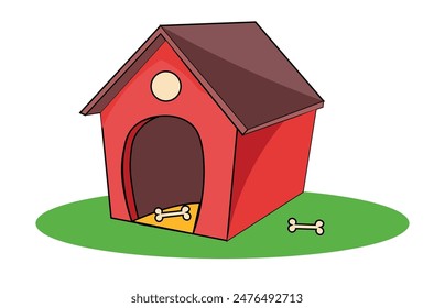Casa de perro Premium hermosa Ilustración vectorial. 