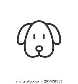 Premium dog house line icon for app, web and UI. Vector stroke sign isolated on a white background. Outline icon of dog house in trendy style.