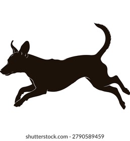 Premium Dog Silhouette Vector Collection – Cute Puppy, Loyal Pet, Canine Breed Illustration, Standing Running Sitting Dog Outline, Black and White Animal Logo Icon Isolated Design