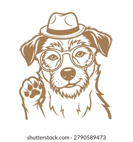 Premium Dog Silhouette Vector Collection – Cute Puppy, Loyal Pet, Canine Breed Illustration, Standing Running Sitting Dog Outline, Black and White Animal Logo Icon Isolated Design