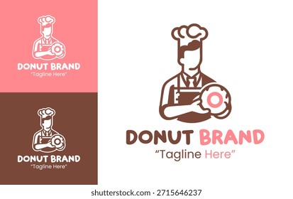 A premium donut brand logo designed for upscale bakeries and gourmet dessert businesses.