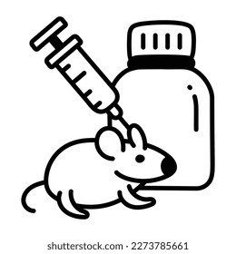 Premium doodle icon of animal testing 
