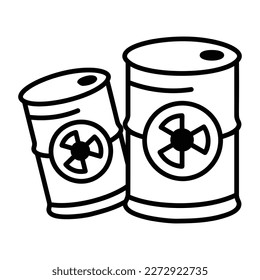 Premium doodle icon of chemical drums 