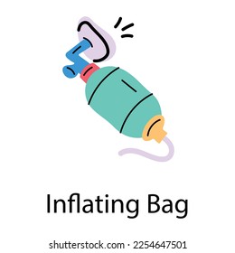 Premium-Doodle-Symbol für aufblasbare Tasche 