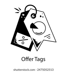 Premium doodle icon of offer tags 