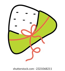 Icono de doodle premium de maniquí de arroz