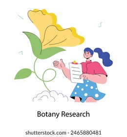 Premium doodle mini illustration of botany research 