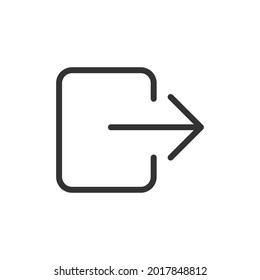 Premium door line icon for app, web and UI. Vector stroke sign isolated on a white background. Outline icon of door in trendy style.