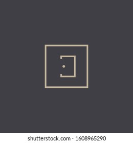 Premium door logo design. abstract door icon vector illustration