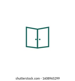Premium door logo design. abstract door icon vector illustration