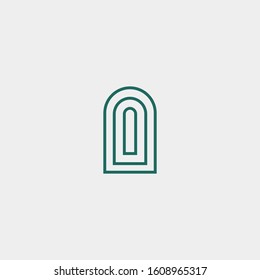 Premium door logo design. abstract door icon vector illustration