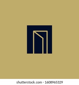 Premium door logo design. abstract door icon vector illustration