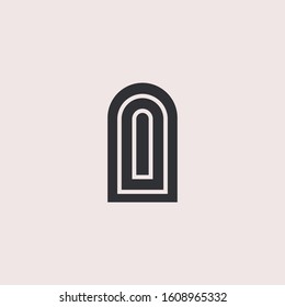 Premium door logo design. abstract door icon vector illustration