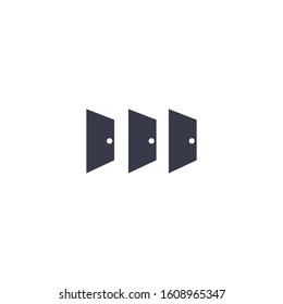 Premium door logo design. abstract door icon vector illustration